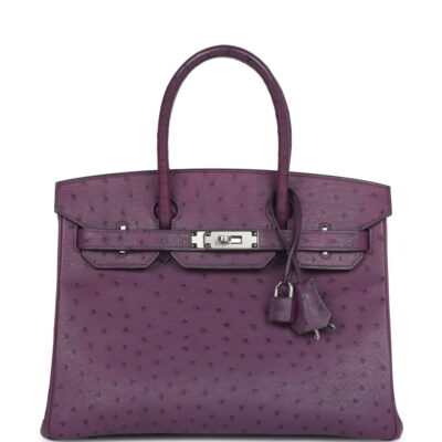 Hermes Birkin 30 Violet Ostrich PHW