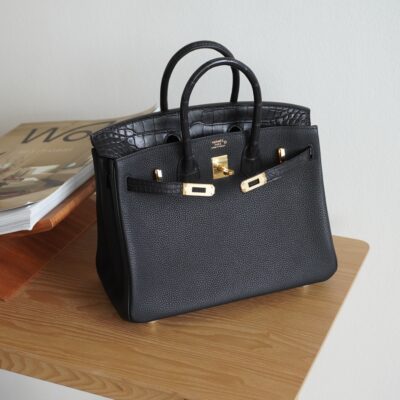 Birkin 25 Croco Epsom Black GHW