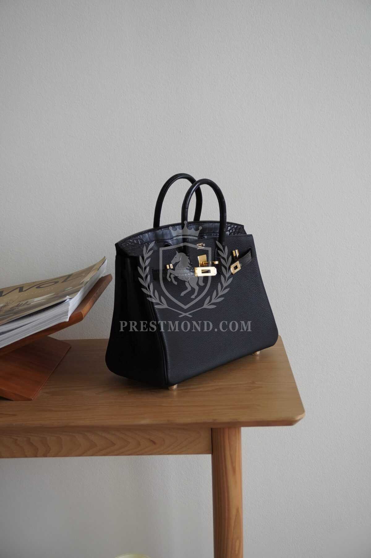 Birkin 25 Croco Epsom Black GHW — изображение 11