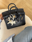 Birkin 25 Blue Sapphire croco Marine GHW
