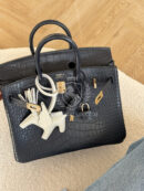 Birkin 25 Blue Sapphire croco Marine GHW