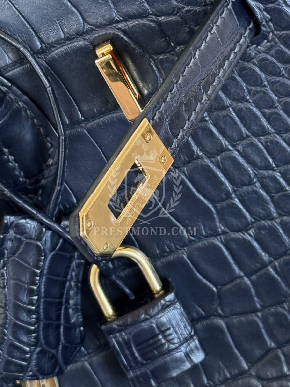 Birkin 25 Blue Sapphire croco Marine GHW — изображение 7