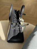 Birkin 25 Blue Sapphire croco Marine GHW