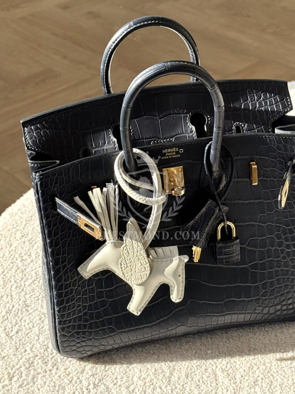 Birkin 25 Blue Sapphire croco Marine GHW — изображение 2