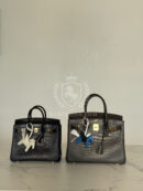 Birkin 25 Blue Sapphire croco Marine GHW
