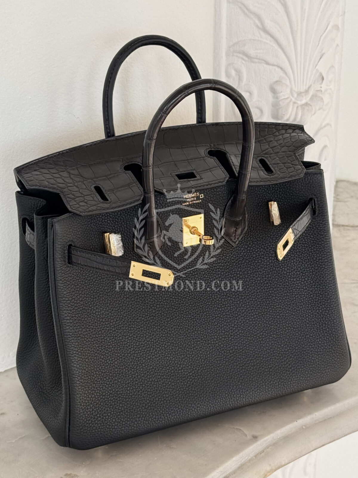 Birkin 25 Croco Epsom Black GHW — изображение 4
