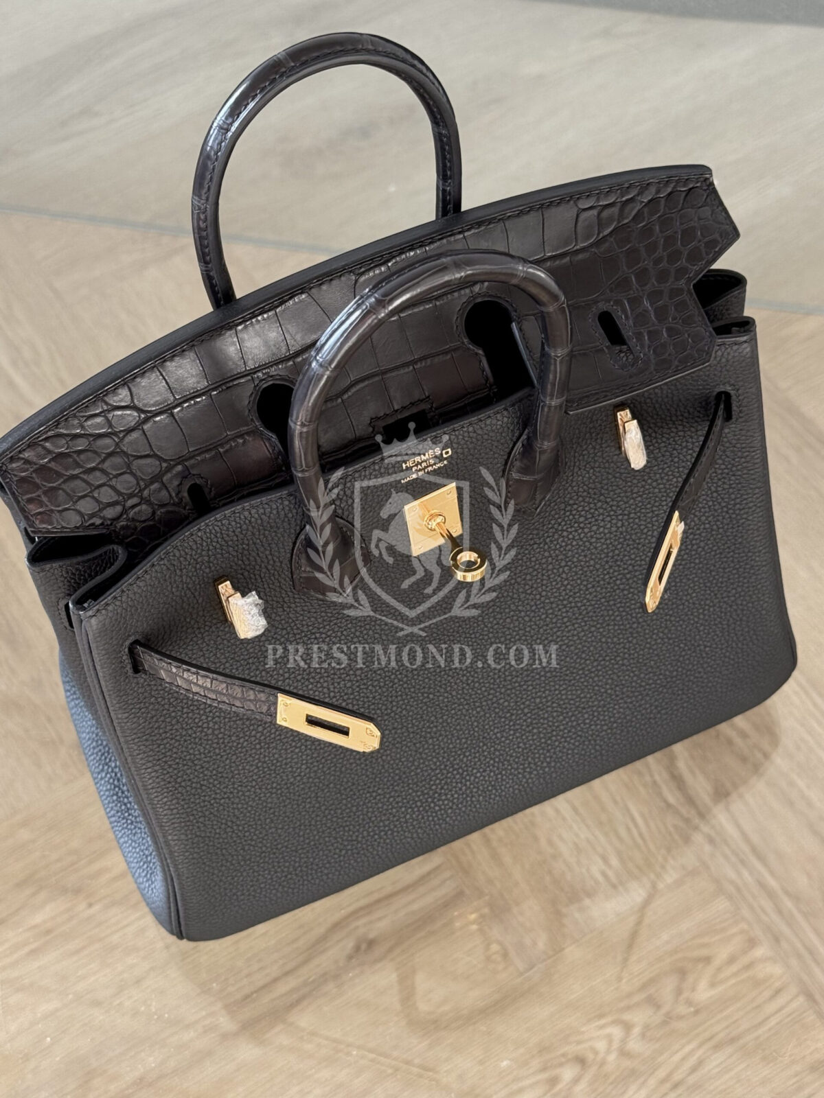 Birkin 25 Croco Epsom Black GHW — изображение 5