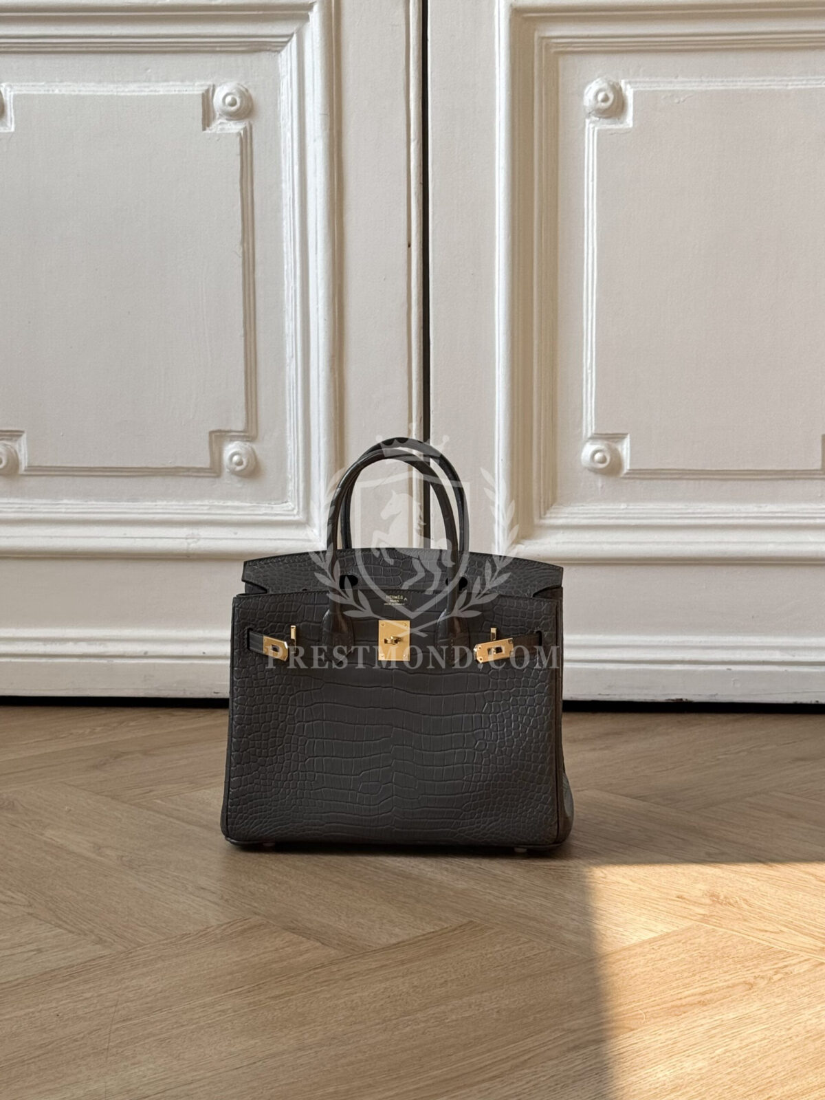 Birkin 30 Crocodile Porosus Graphite Mate GHW — изображение 7