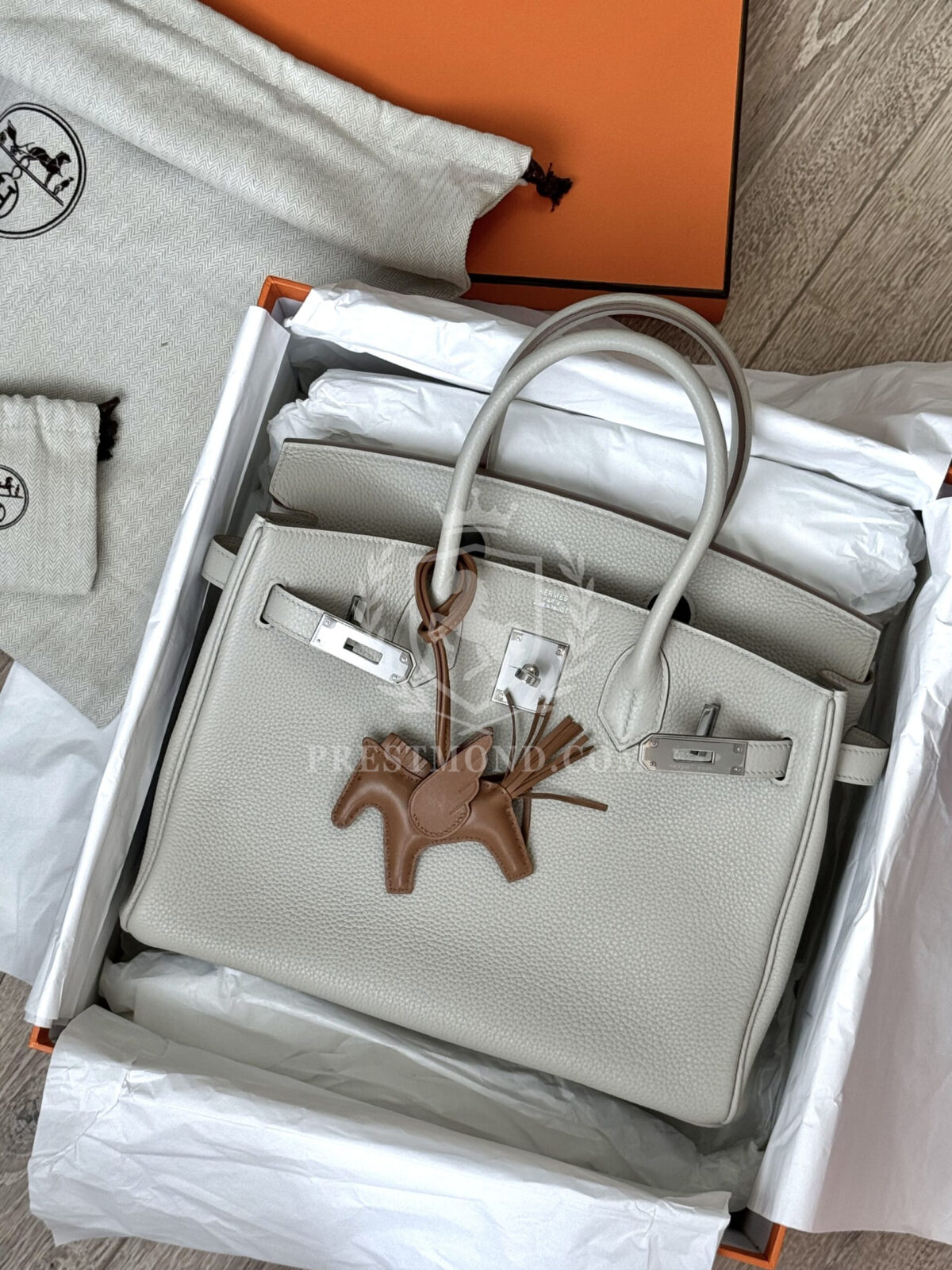 Birkin 30 Togo Beton PHW — изображение 5