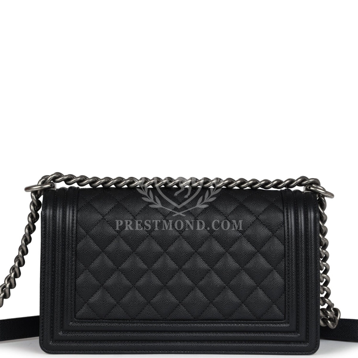 Chanel Medium Boy Bag Black Caviar Aged Ruthenium Hardware — изображение 4