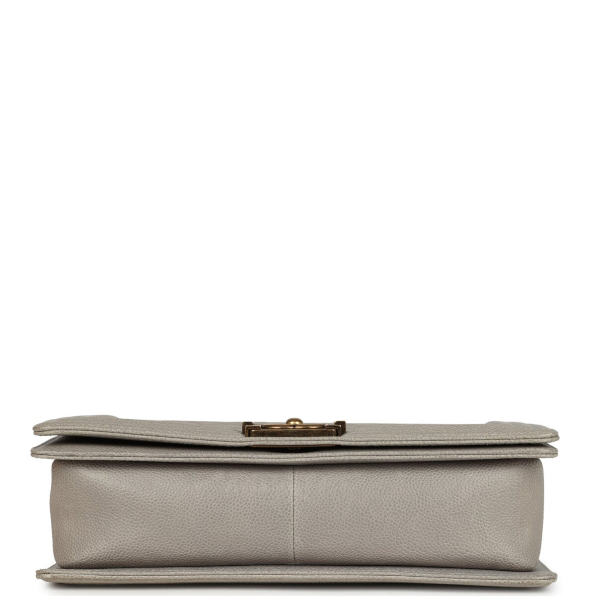 Chanel New Medium Boy Bag Grey Caviar Antique Gold Hardware — изображение 6