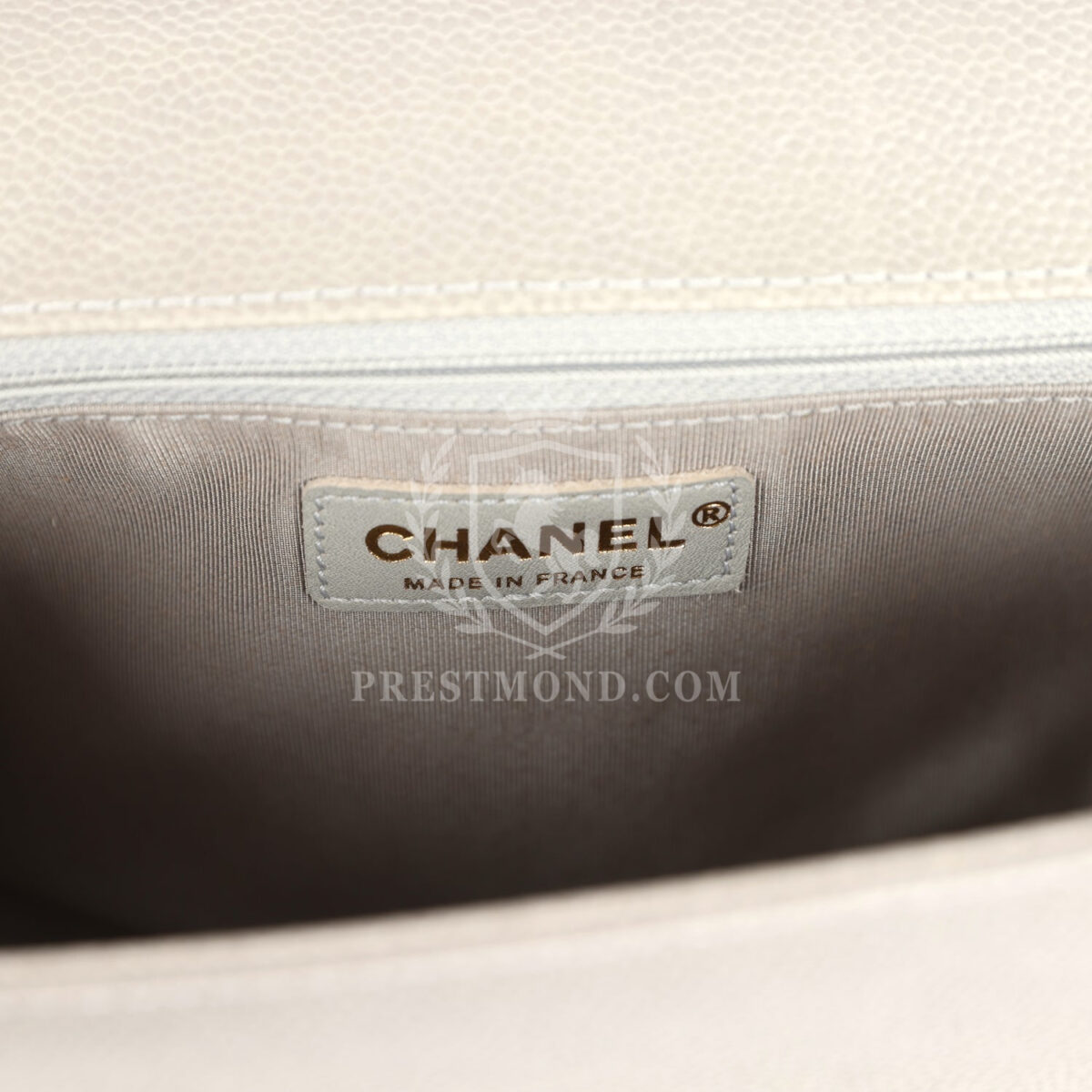 Chanel New Medium Boy Bag Grey Caviar Antique Gold Hardware — изображение 9