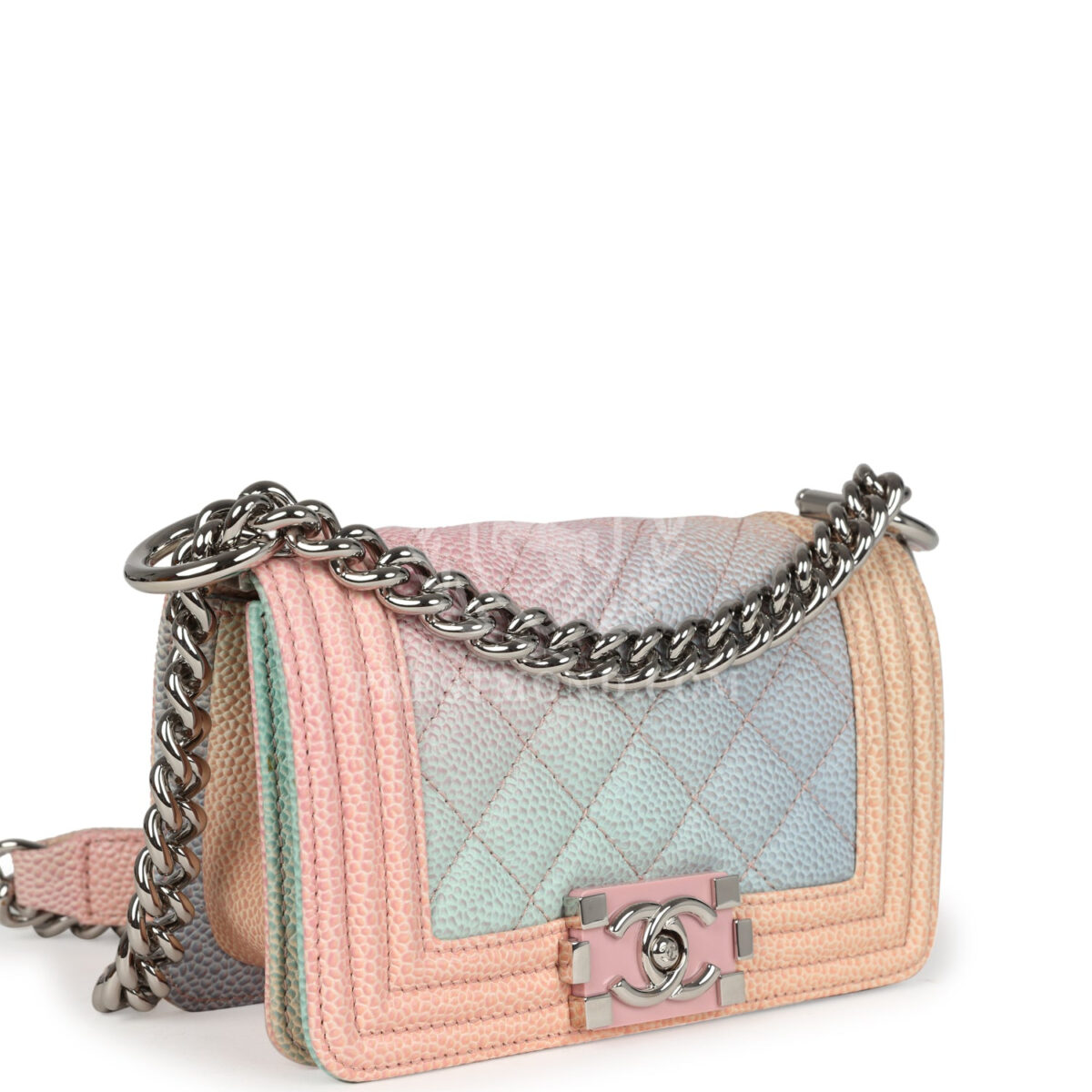 Chanel Mini "Paris-Cuba" Boy Bag Multicolored Caviar Enamel Silver Hardware — изображение 2