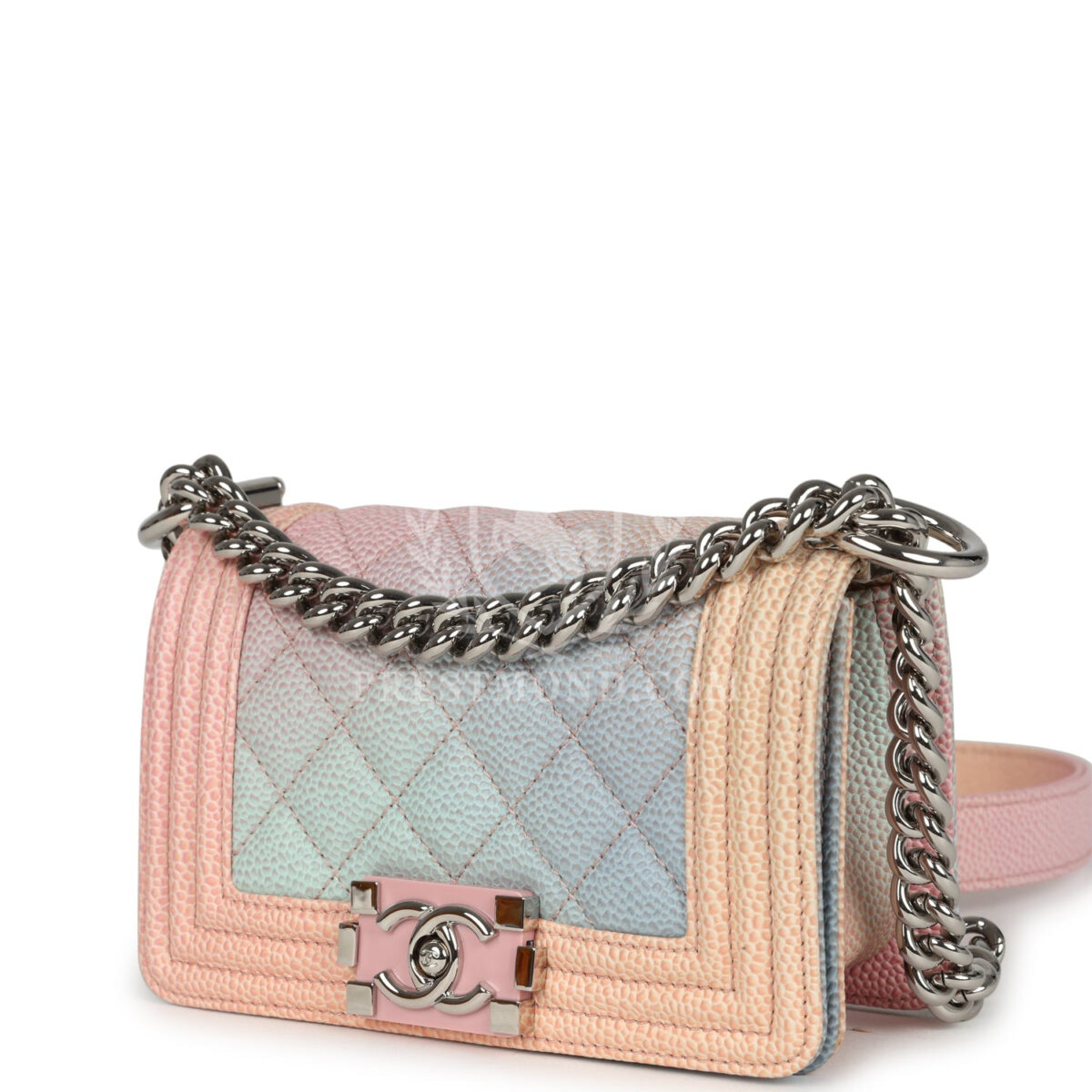 Chanel Mini "Paris-Cuba" Boy Bag Multicolored Caviar Enamel Silver Hardware — изображение 5