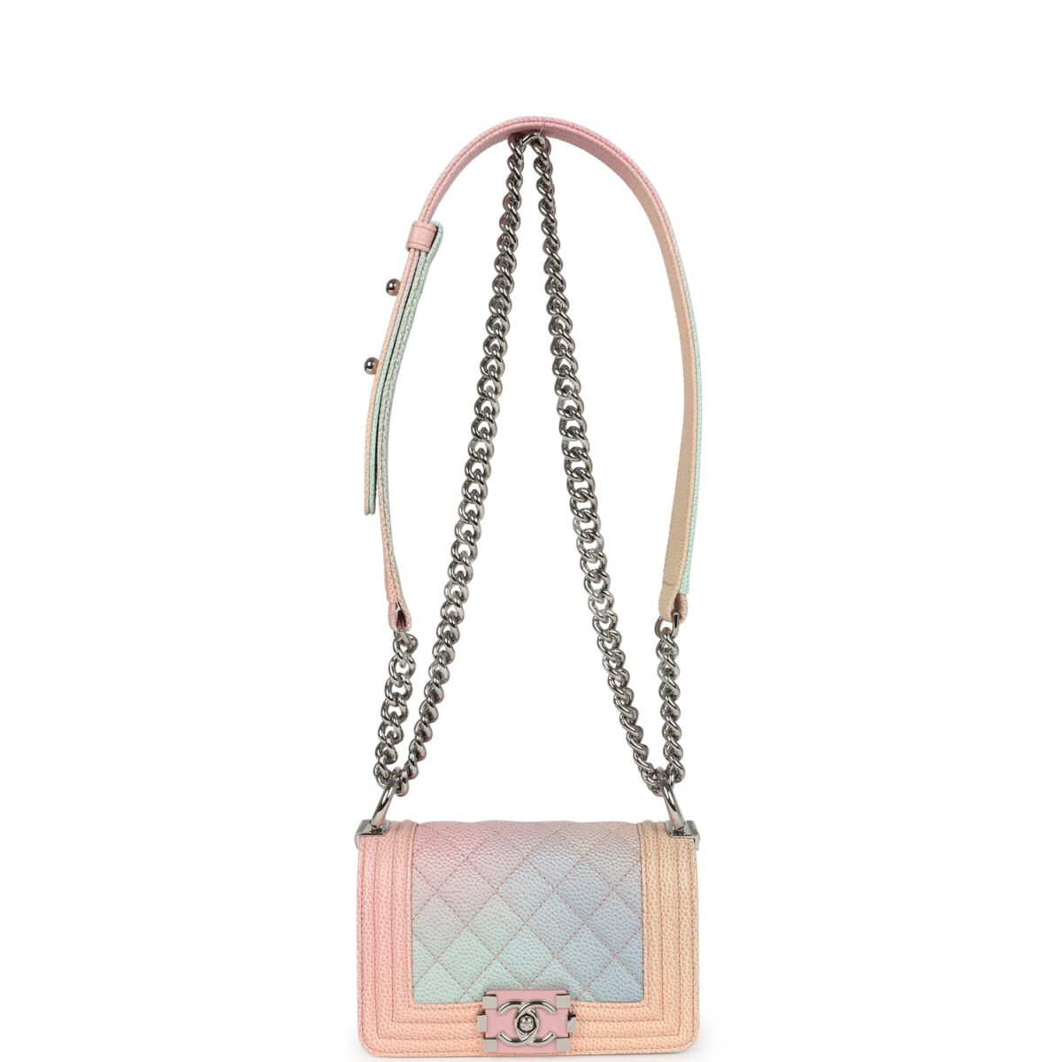 Chanel Mini "Paris-Cuba" Boy Bag Multicolored Caviar Enamel Silver Hardware — изображение 7