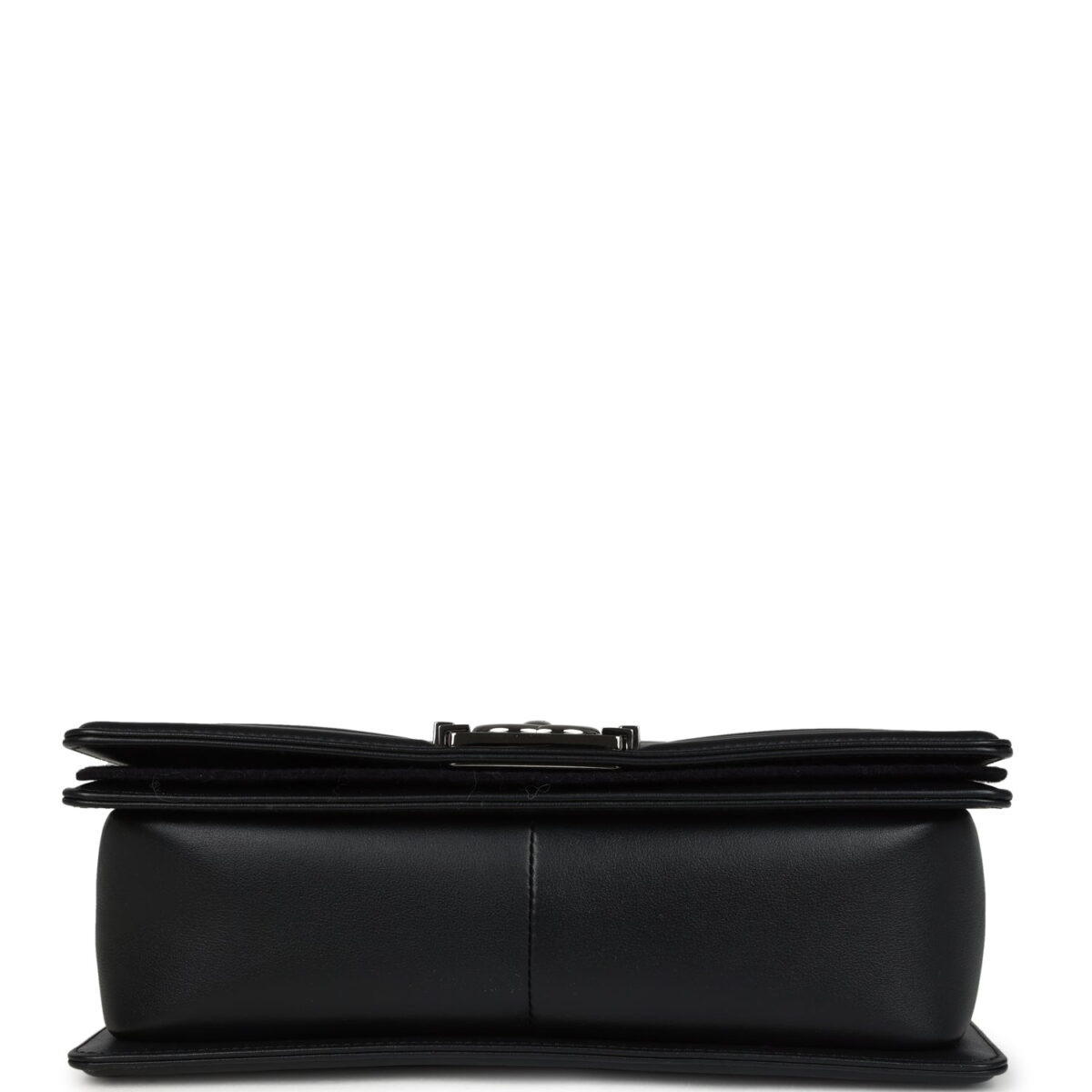 Chanel Medium Chevron Boy Bag Black Lambskin Ruthenium Hardware — изображение 6