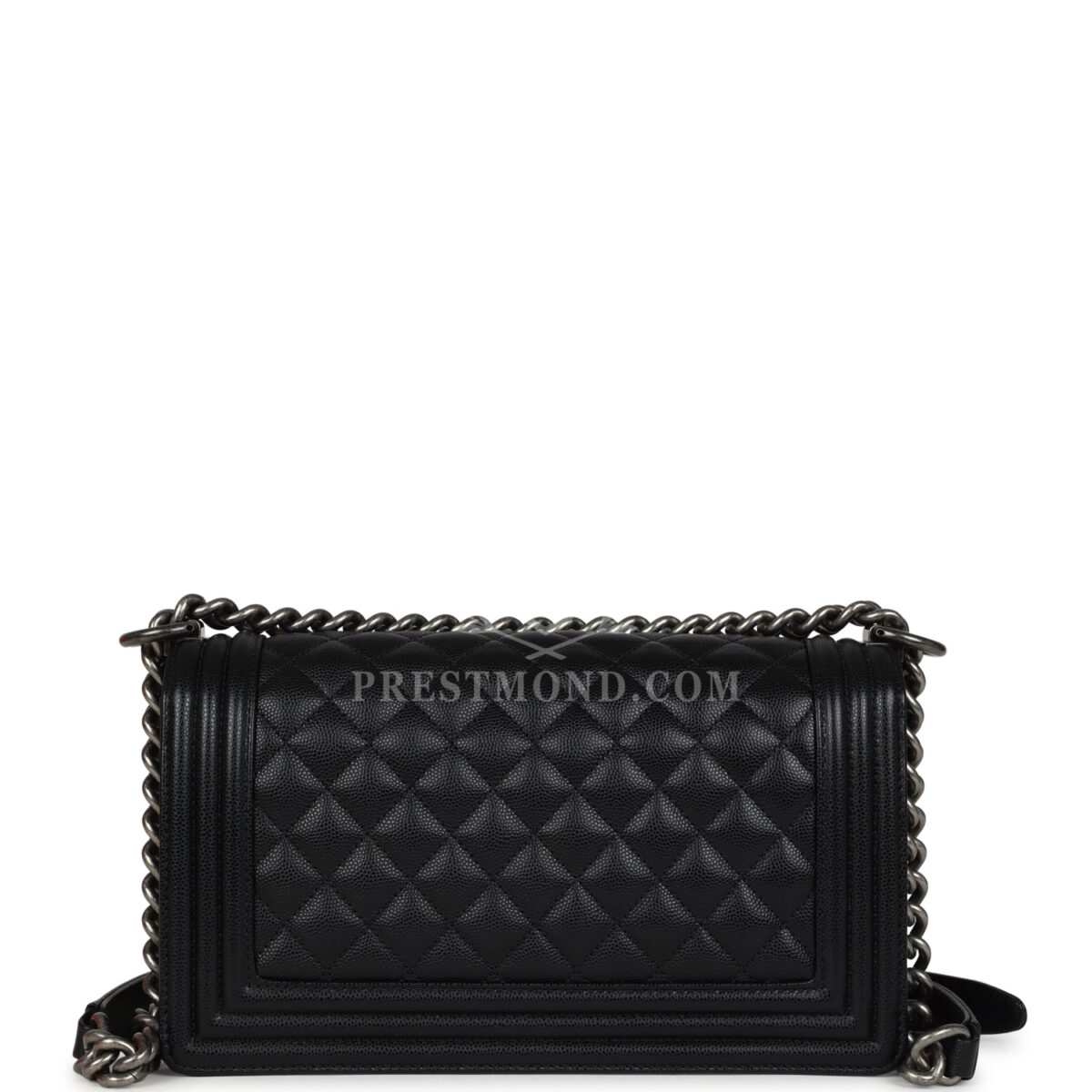 Chanel Medium Boy Bag Black Caviar Aged Ruthenium Hardware — изображение 4