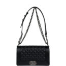 Chanel Medium Boy Bag Black Caviar Aged Ruthenium Hardware