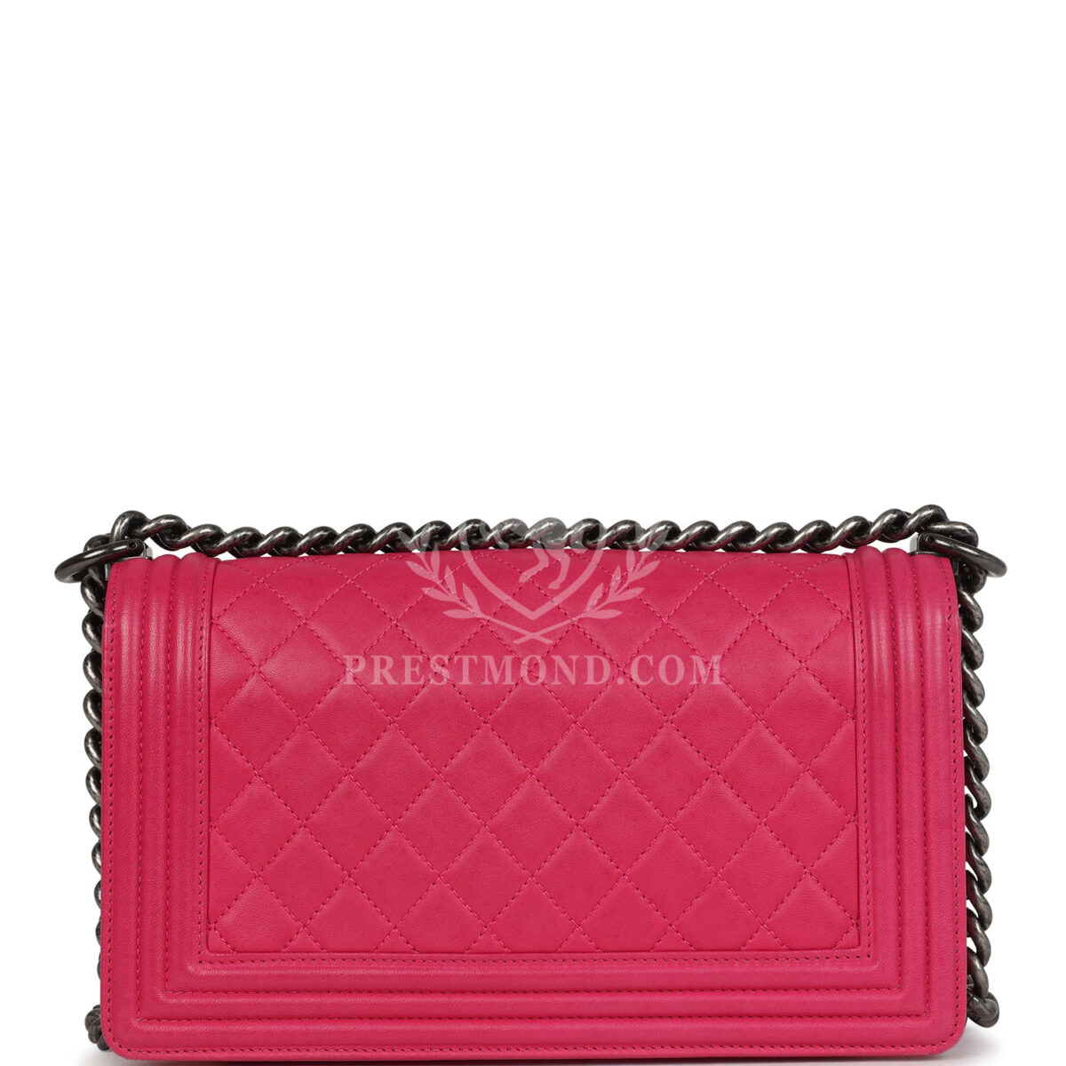 Chanel Medium Boy Bag Pink Lambskin Aged Ruthenium Hardware — изображение 4