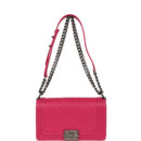 Chanel Medium Boy Bag Pink Lambskin Aged Ruthenium Hardware
