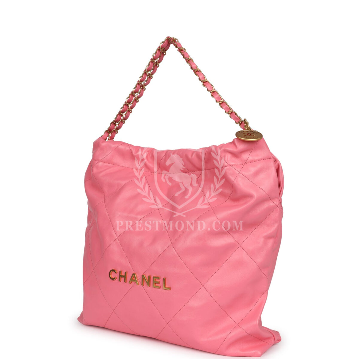 Chanel Small 22 Bag Pink Calfskin Gold Hardware — изображение 3