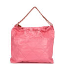 Chanel Small 22 Bag Pink Calfskin Gold Hardware
