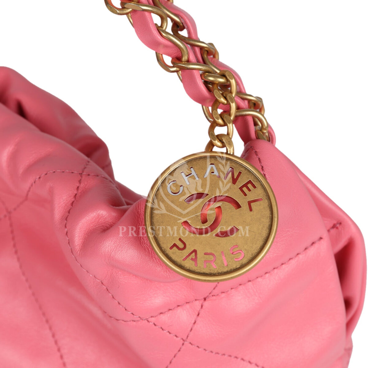 Chanel Small 22 Bag Pink Calfskin Gold Hardware — изображение 6