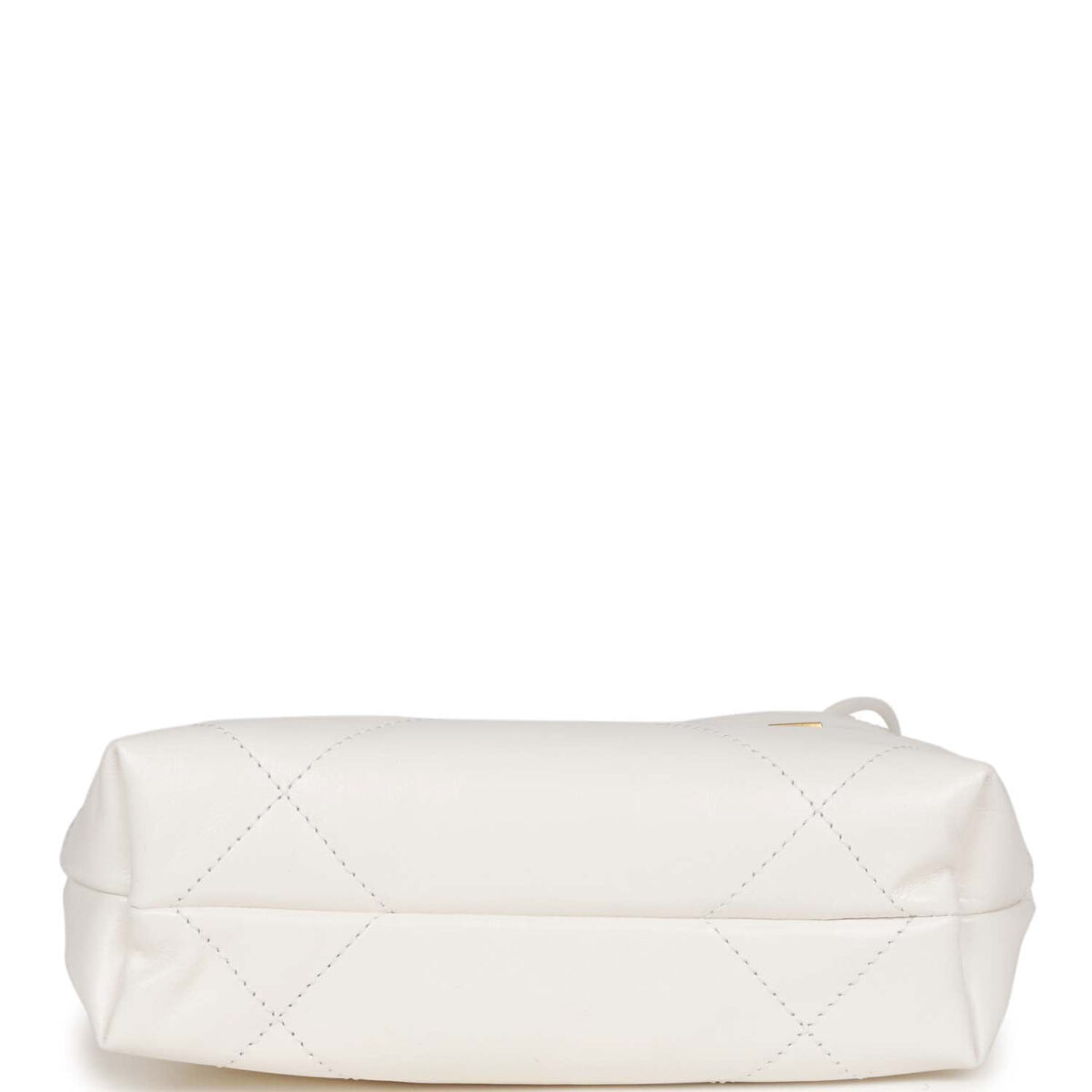 Chanel Mini 22 Bag White Calfskin Antique Gold Hardware — изображение 7