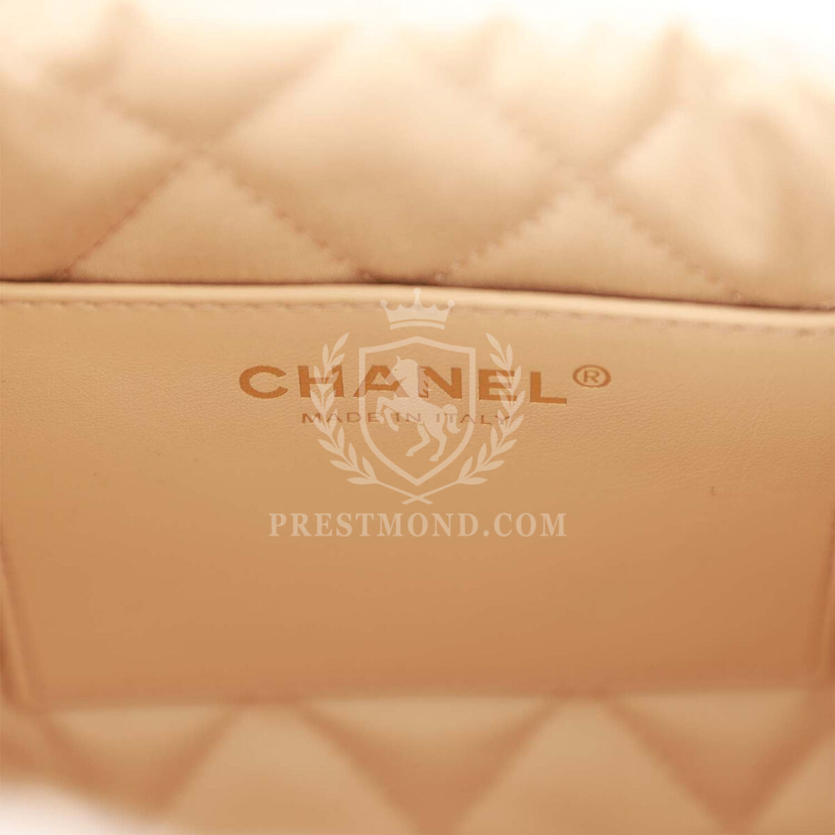 Chanel Mini 22 Bag White Calfskin Antique Gold Hardware — изображение 9
