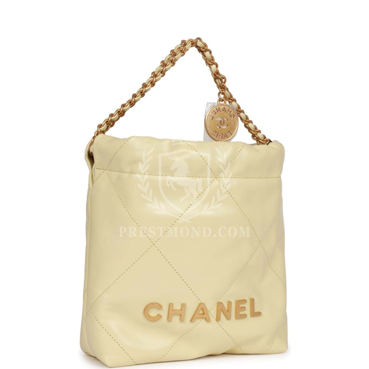 Chanel Mini 22 Bag Yellow Calfskin Gold Hardware — изображение 2