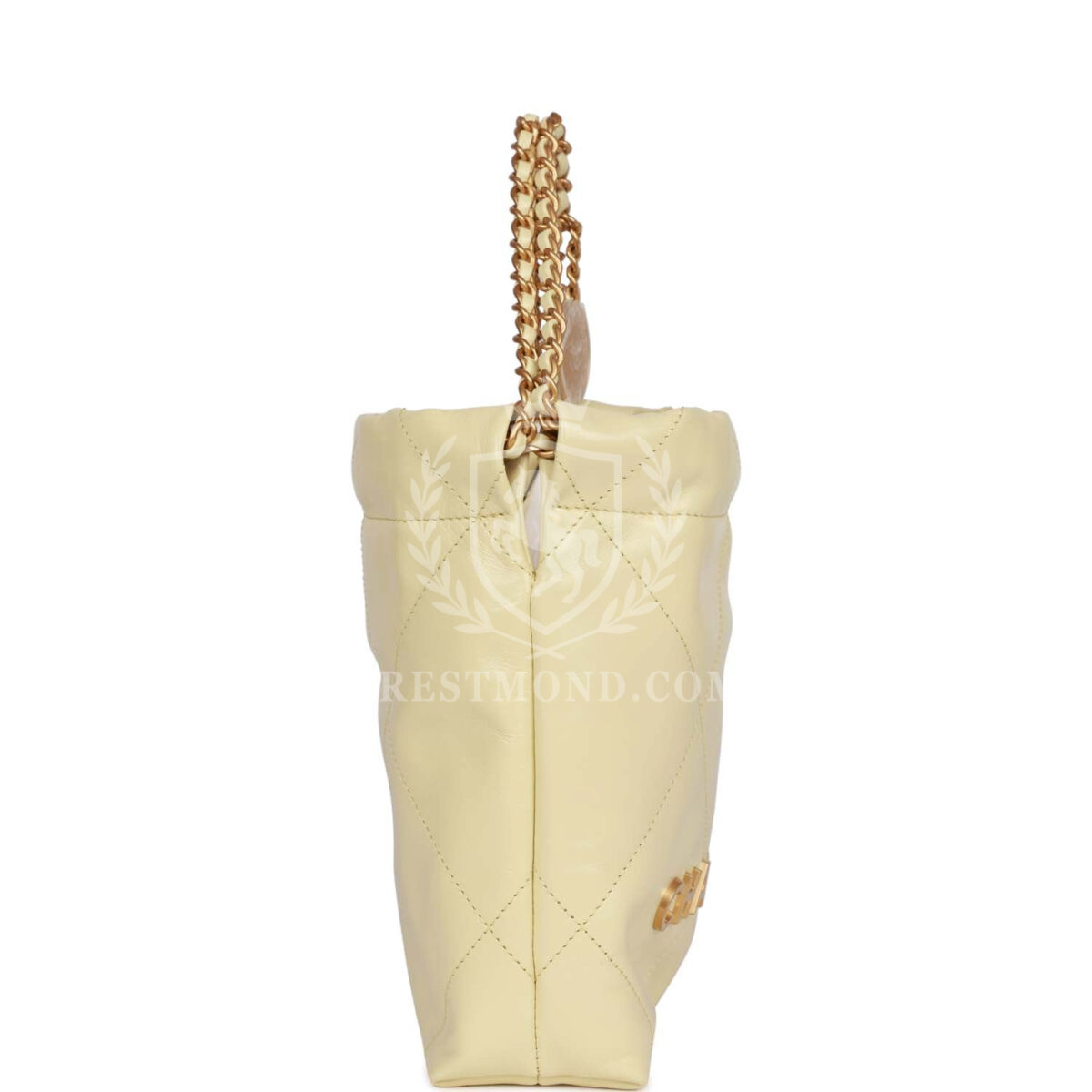 Chanel Mini 22 Bag Yellow Calfskin Gold Hardware — изображение 3
