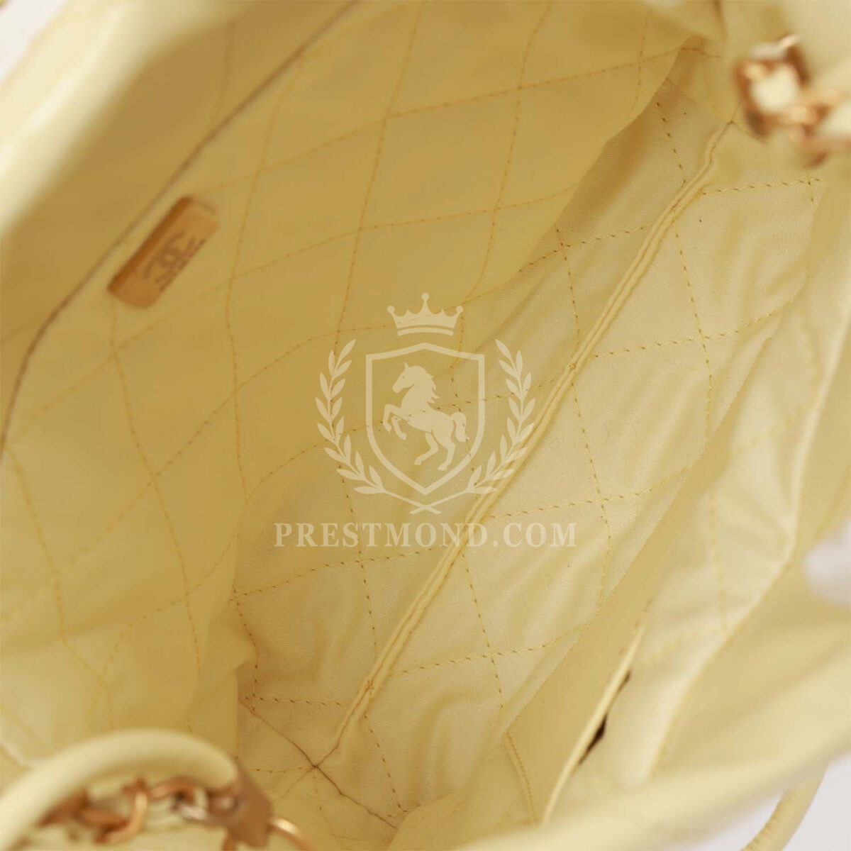 Chanel Mini 22 Bag Yellow Calfskin Gold Hardware — изображение 8
