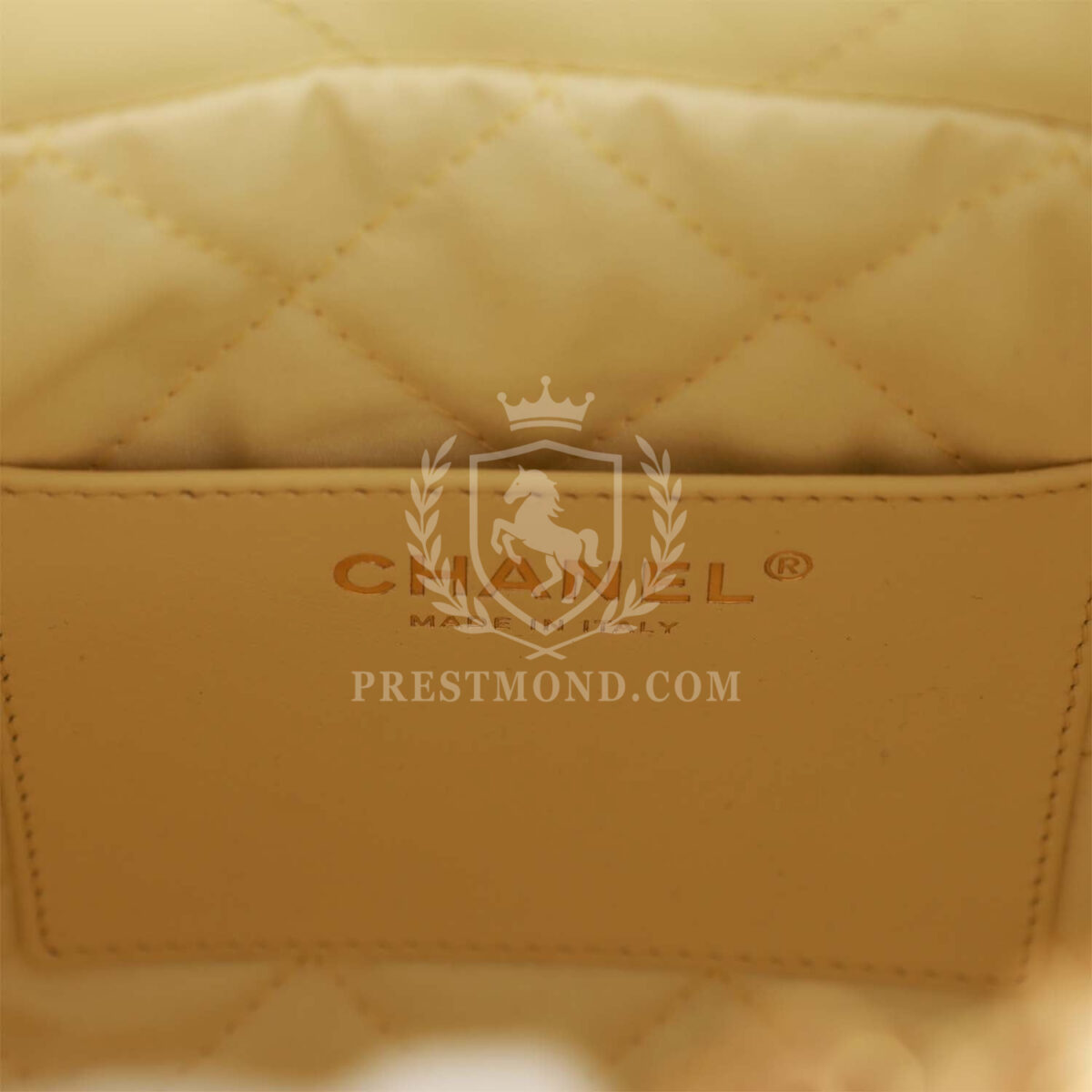 Chanel Mini 22 Bag Yellow Calfskin Gold Hardware — изображение 9