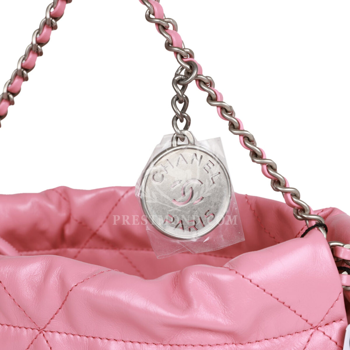 Chanel Mini 22 Bag Pink Calfskin Silver Hardware — изображение 3