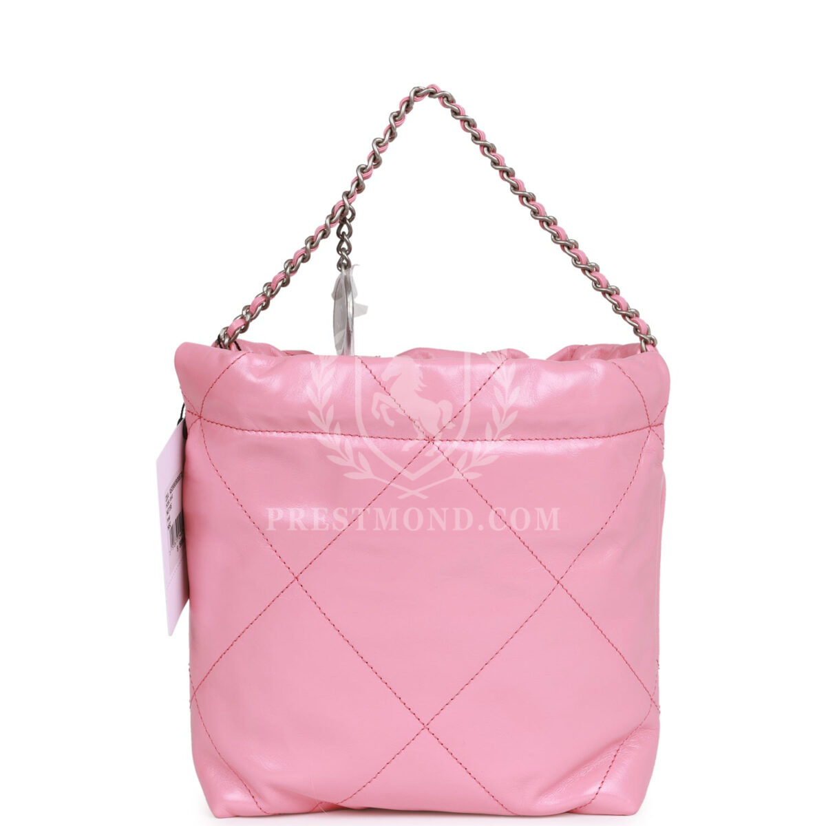 Chanel Mini 22 Bag Pink Calfskin Silver Hardware — изображение 5