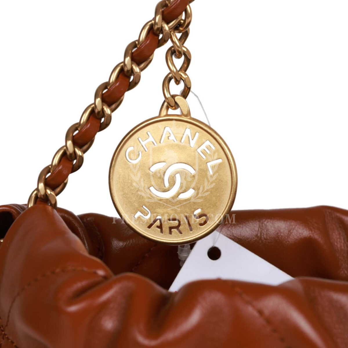 Chanel Mini 22 Bag Brown Calfskin Gold Hardware — изображение 8