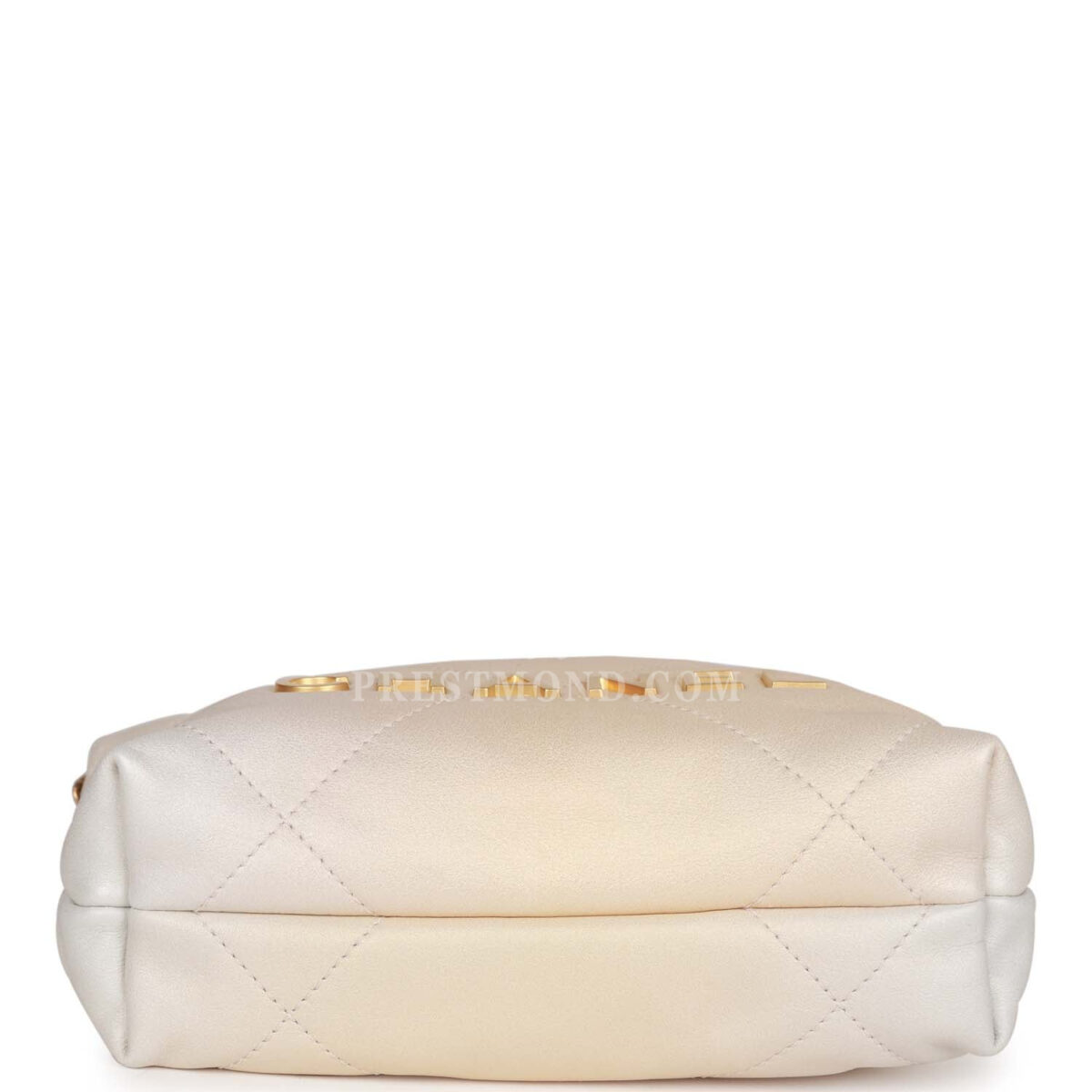 Chanel Mini 22 Bag Champagne Iridescent Calfskin Gold Hardware — изображение 7