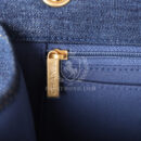 Chanel Square Flap Backpack Blue Denim Antique Gold Hardware