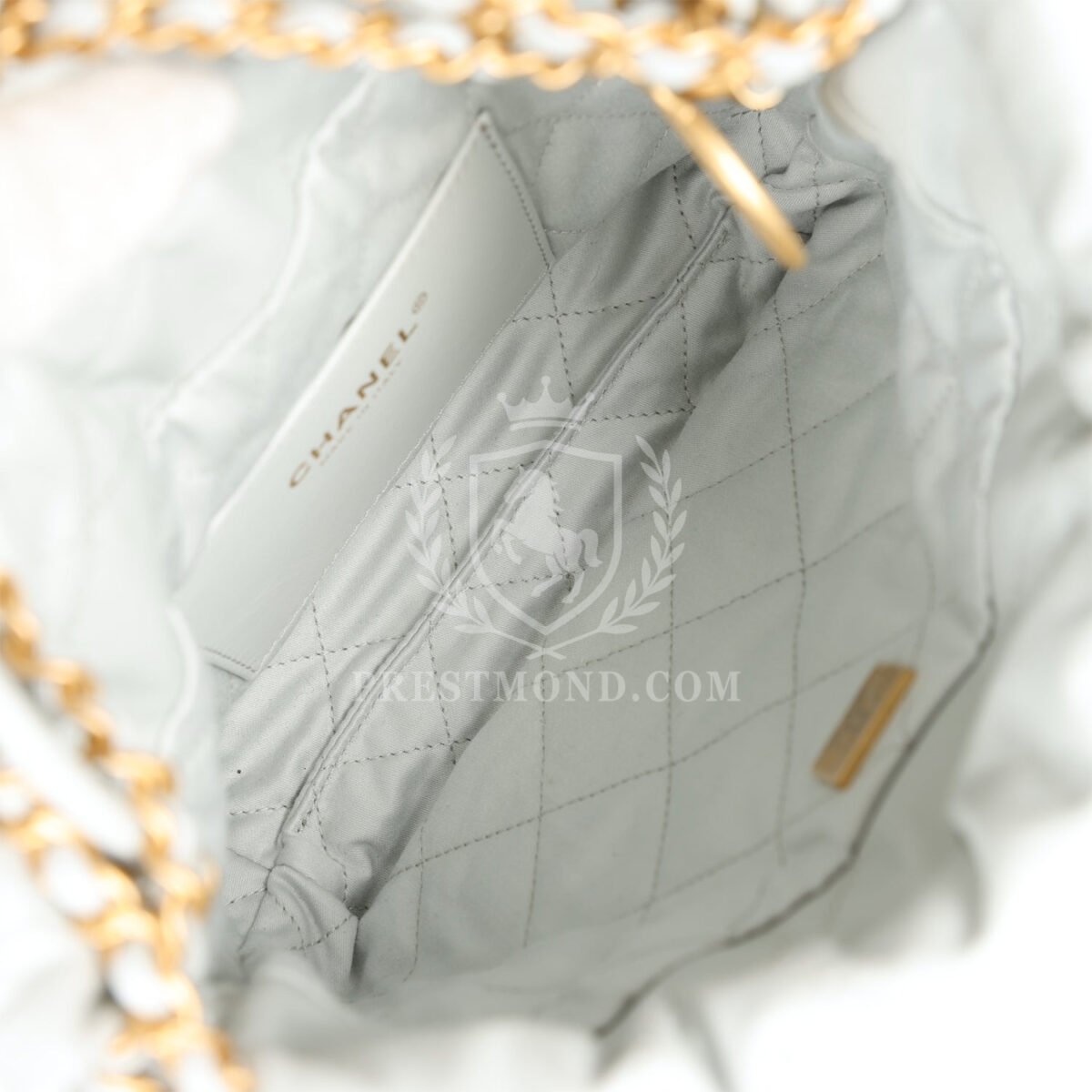 Chanel Mini 22 Bag Light Blue Calfskin Gold Hardware — изображение 9