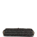 Chanel Medium Single Flap Black and White Tweed With Crystals Silver Hardware