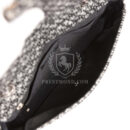 Chanel Medium Single Flap Black and White Tweed With Crystals Silver Hardware