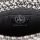 Chanel Medium Single Flap Black and White Tweed With Crystals Silver Hardware