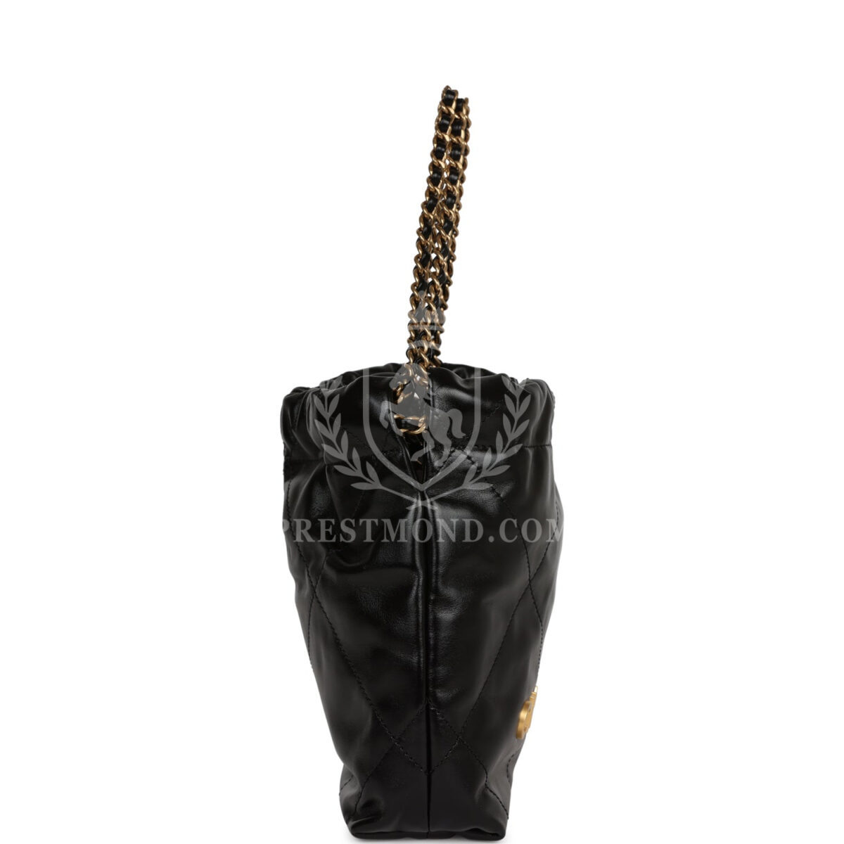 Chanel Mini 22 Bag Black Calfskin Gold Hardware — изображение 3