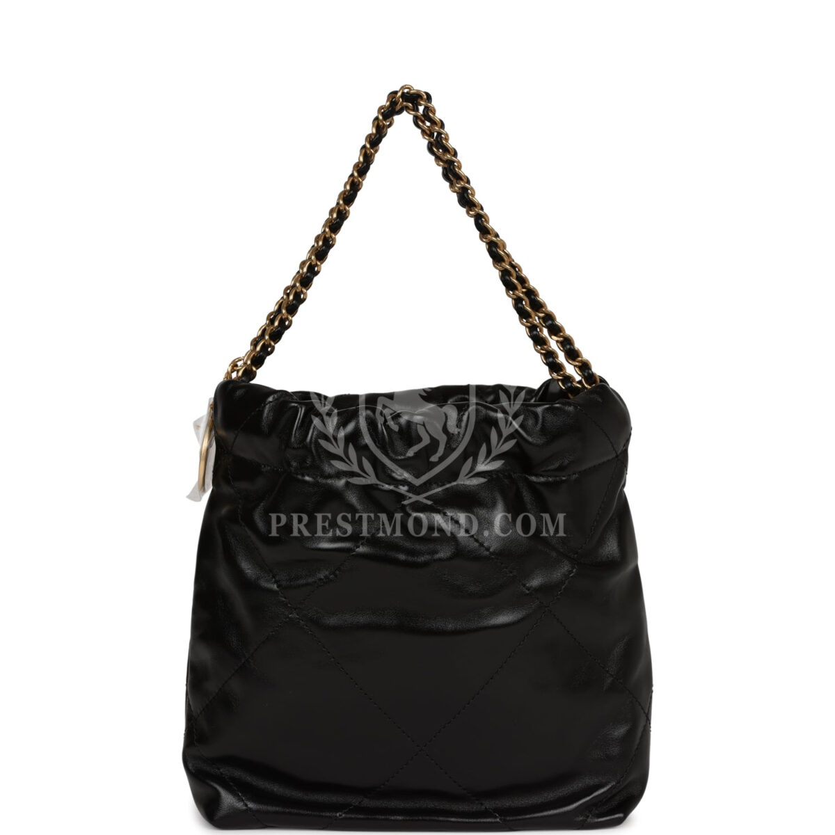 Chanel Mini 22 Bag Black Calfskin Gold Hardware — изображение 4