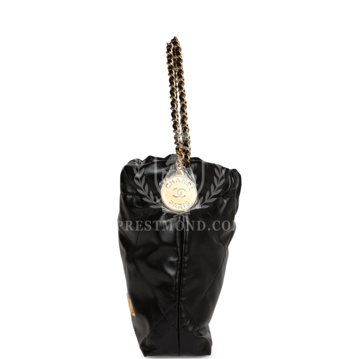 Chanel Mini 22 Bag Black Calfskin Gold Hardware — изображение 6