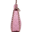 Chanel Small Chain Around Hobo Pink Lambskin Gold Hardware