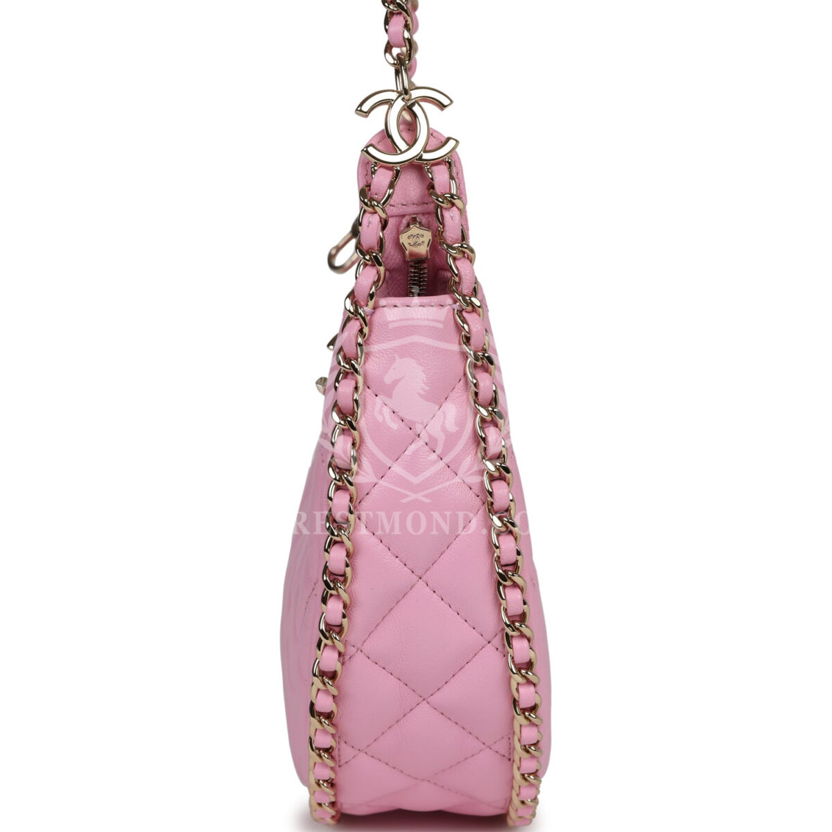 Chanel Small Chain Around Hobo Pink Lambskin Gold Hardware — изображение 6