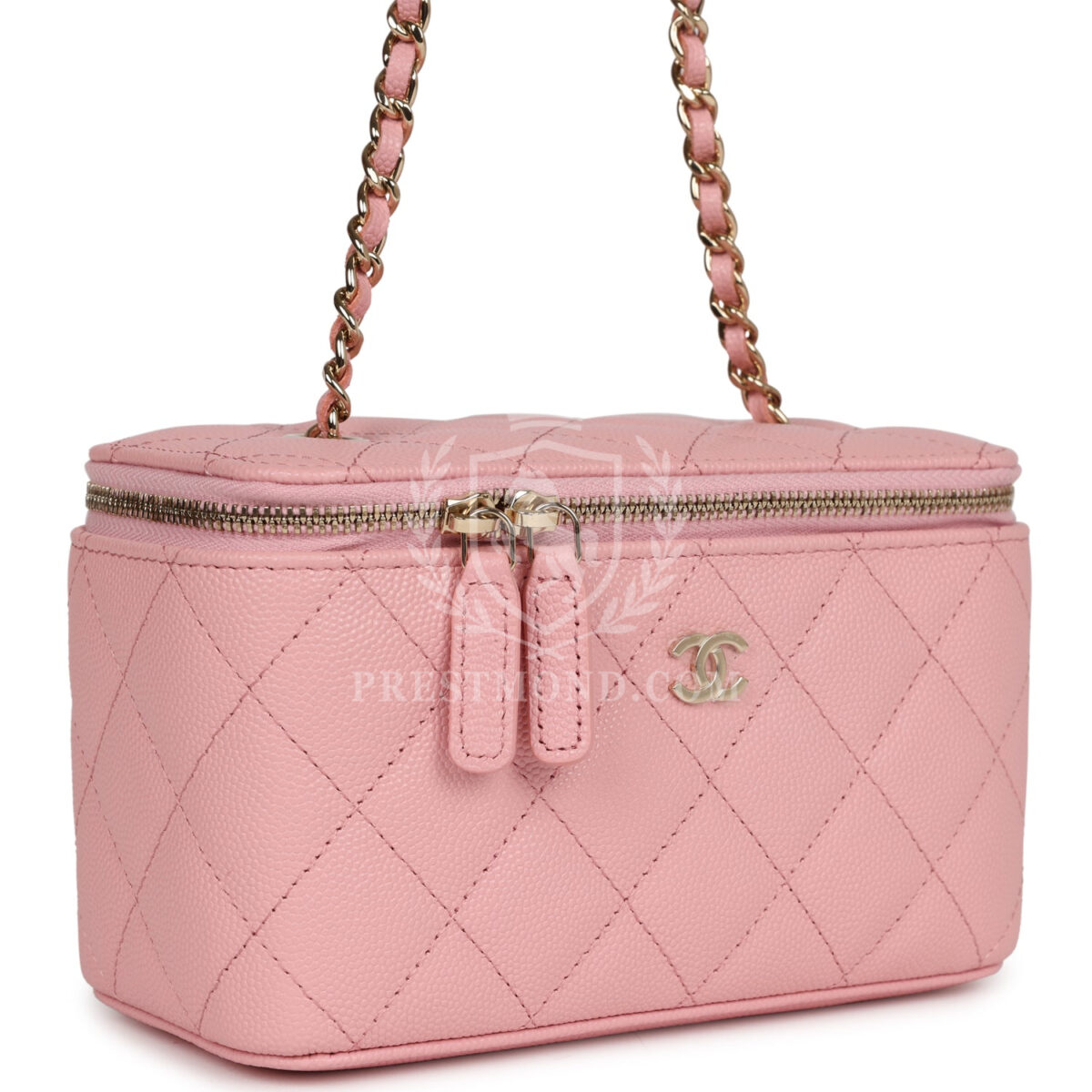 Chanel Small Classic Vanity Case Pink Caviar Light Gold Hardware — изображение 2