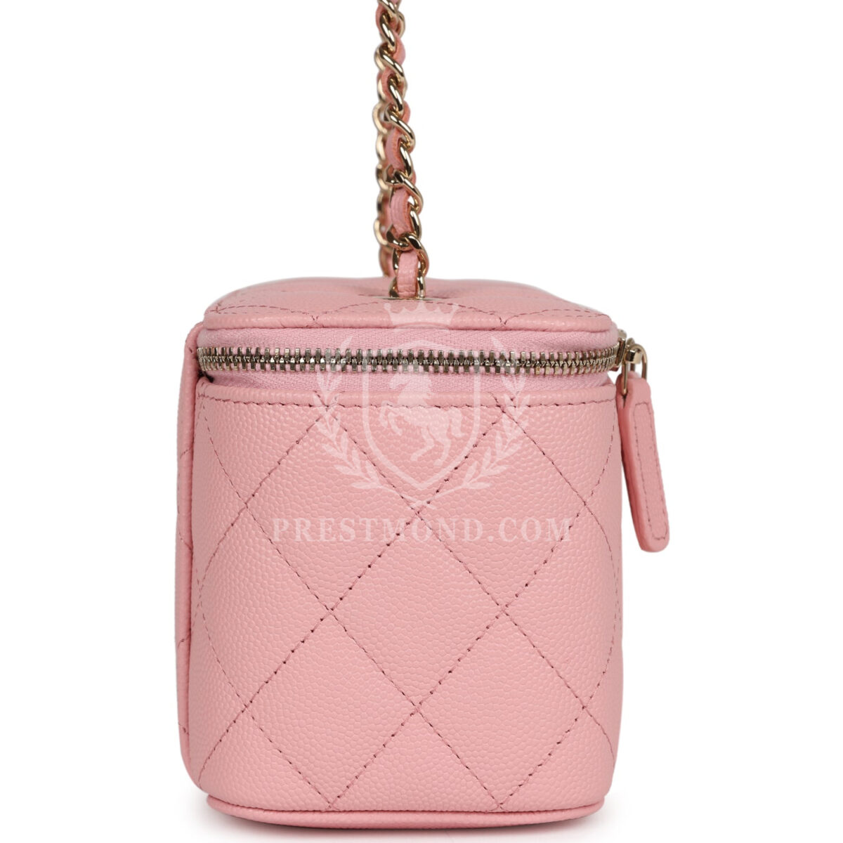 Chanel Small Classic Vanity Case Pink Caviar Light Gold Hardware — изображение 3