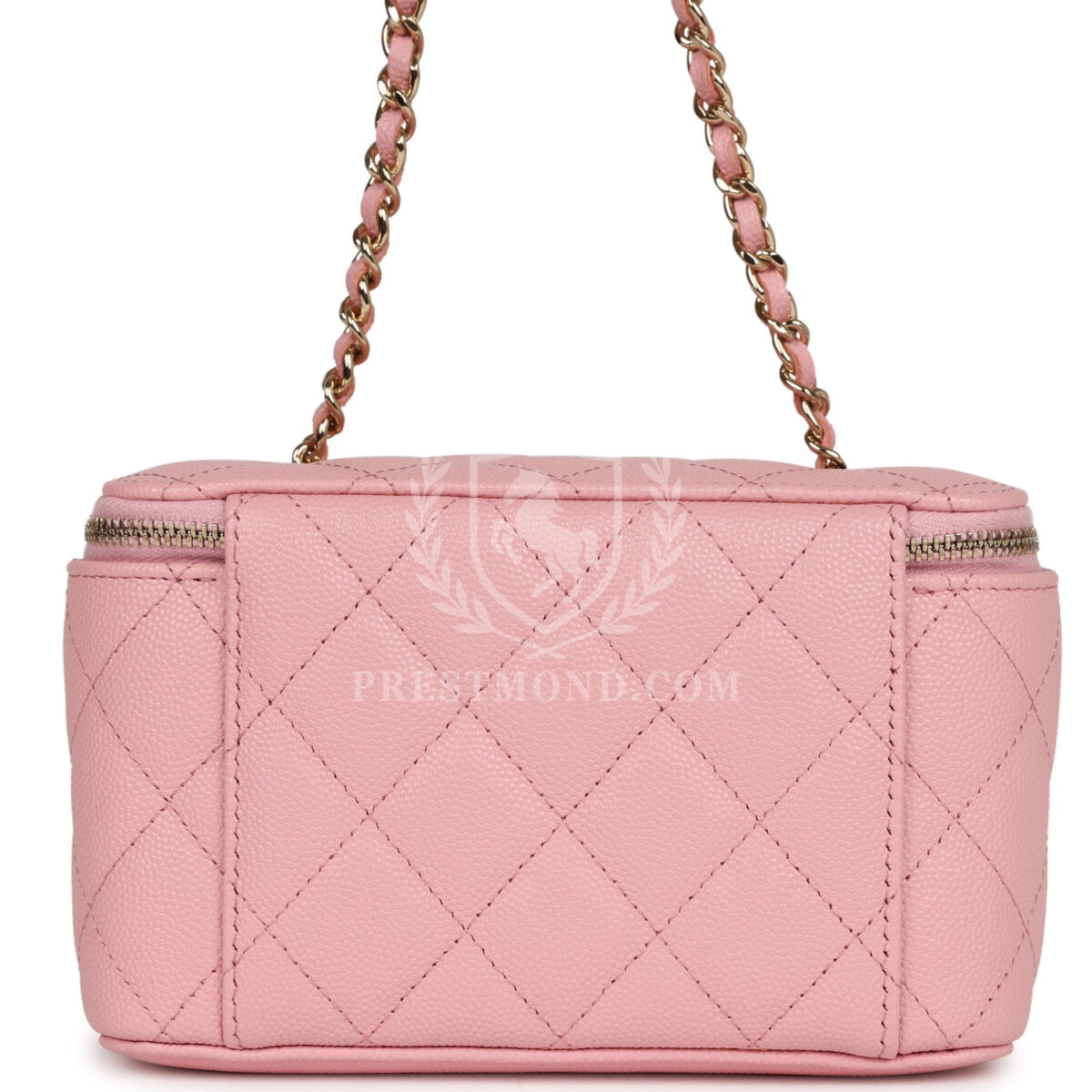 Chanel Small Classic Vanity Case Pink Caviar Light Gold Hardware — изображение 4